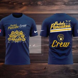 Original Milwaukee Brewers Pocket Pancake Crew Two Sided Shirt