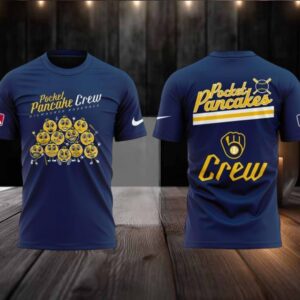 Original Milwaukee Brewers Pocket Pancake Crew Two Sided Shirt