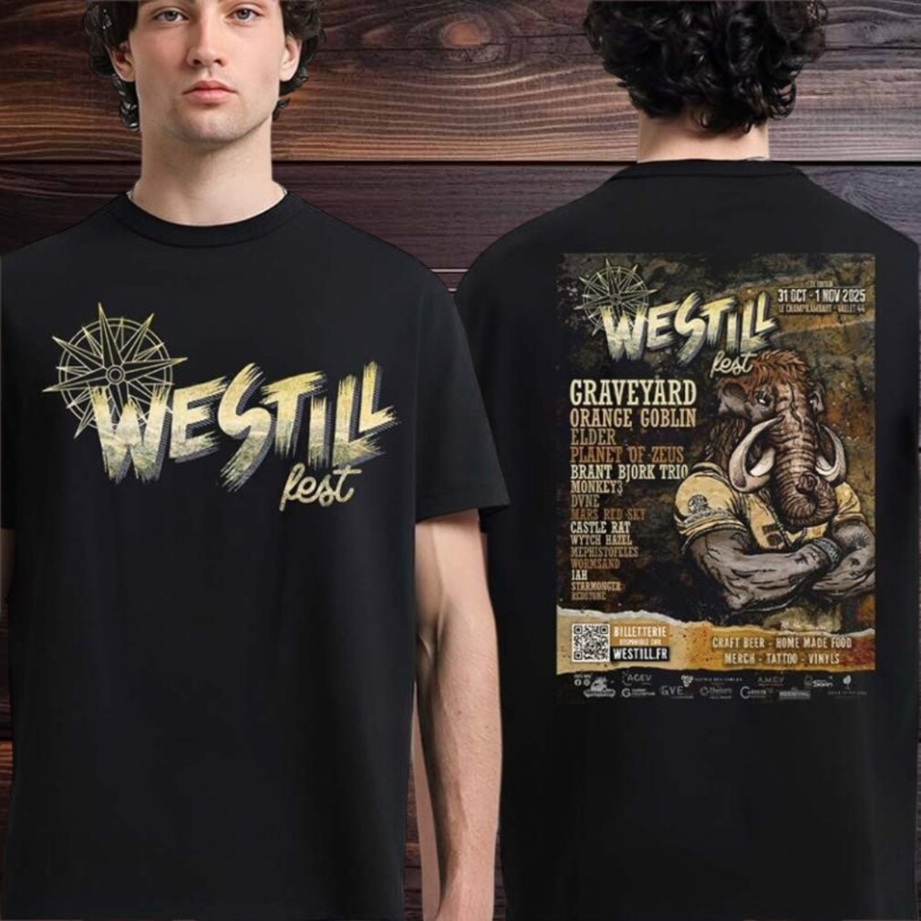 Original Westill Fest 2025 Official Lineup Poster In Vallet France At Le Champilambart On October 31 And November 1 2025 Two Sided T Shirt Original Westill Fest 2025 Official Lineup Poster In Vallet France At Le Champilambart On October 31 And November 1 2025 Two Sided T Shirt