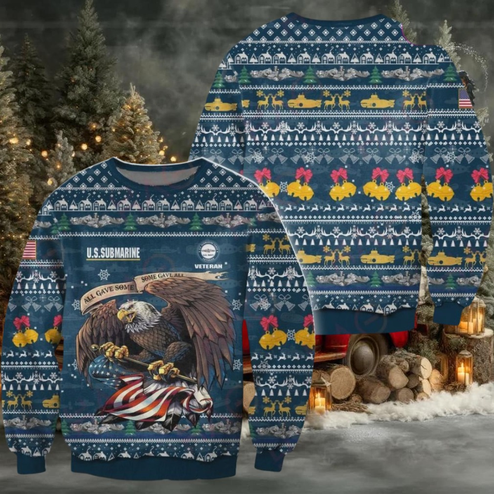 Patriotic U.S. Submarine Veteran Ugly Christmas Sweater – Bold Eagle Design Patriotic U.S. Submarine Veteran Ugly Christmas Sweater – Bold Eagle Design