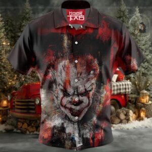 Pennywise Hawaiian Shirt, IT Hawaiian Shirt, Halloween Hawaiian Shirt