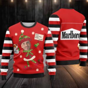 Personalized Marlboro Make Christmas Drunk Again Ugly Sweater