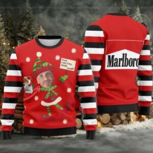 Personalized Marlboro Make Christmas Drunk Again Ugly Sweater