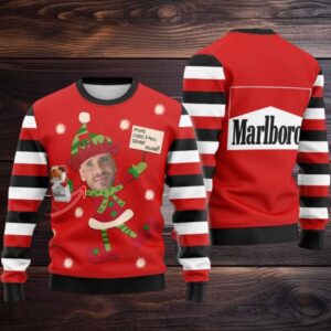 Personalized Marlboro Make Christmas Drunk Again Ugly Sweater
