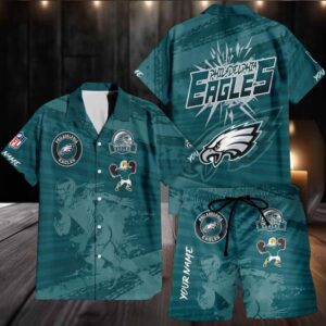 Philadelphia Eagles Combo Hawaiian Shirt And Shorts
