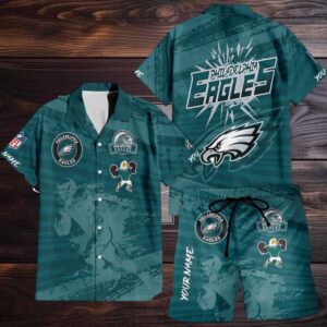 Philadelphia Eagles Combo Hawaiian Shirt And Shorts