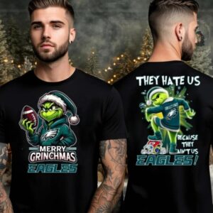 Philadelphia Eagles Grinch Merry Christmas Grinchmas 2025 Personalized Football Logo Two Sided Shirt