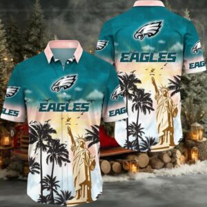 Philadelphia Eagles Hawaii Shirt Statue Of Liberty Aloha Shirt Philadelphia Eagles Hawaii Shirt Statue Of Liberty Aloha Shirt