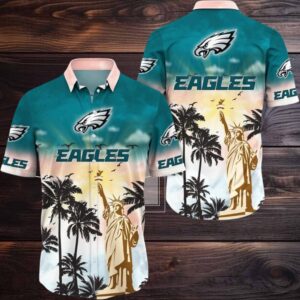 Philadelphia Eagles Hawaii Shirt Statue Of Liberty Aloha Shirt
