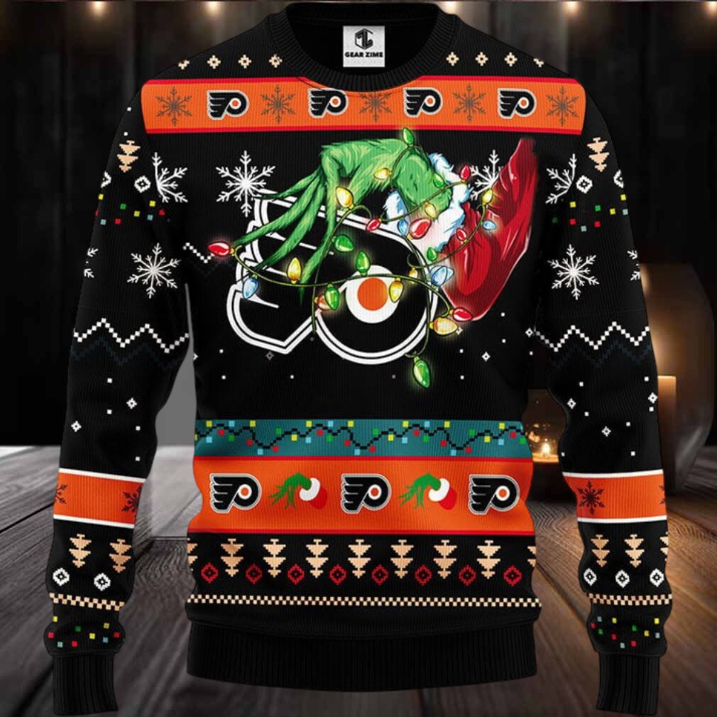Philadelphia Flyers Grinch Ugly Christmas Sweater Philadelphia Flyers Grinch Ugly Christmas Sweater