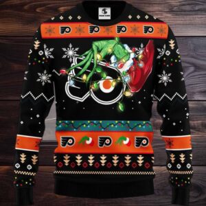 Philadelphia Flyers Grinch Ugly Christmas Sweater