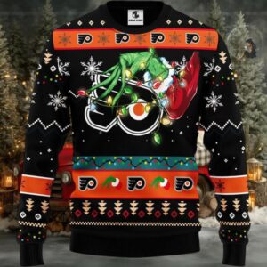 Philadelphia Flyers Grinch Ugly Christmas Sweater