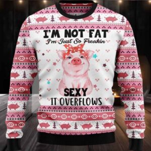 Pig Overflows Ugly Christmas Sweater