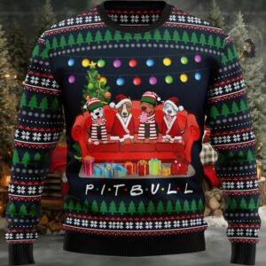 Pit Bull Friends Ugly Christmas Sweater
