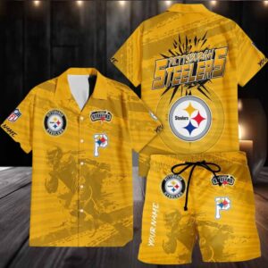 Pittsburgh Steelers Combo Hawaiian Shirt And Shorts