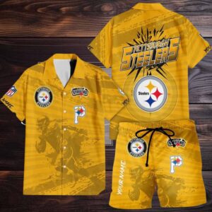Pittsburgh Steelers Combo Hawaiian Shirt And Shorts