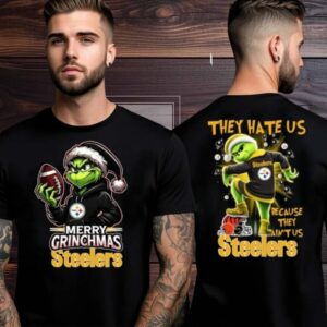 Pittsburgh Steelers Grinch Merry Christmas Grinchmas 2025 Personalized Football Logo Two Sided Shirt