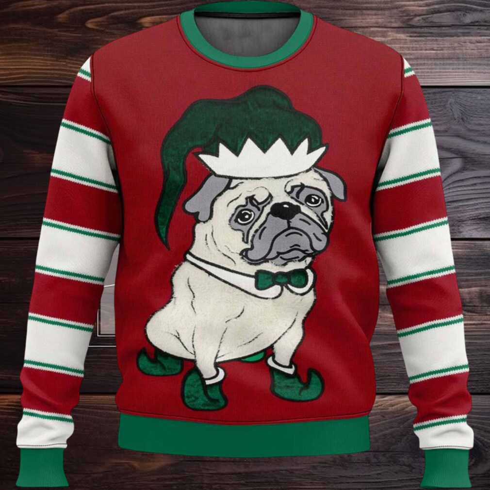 Pug Elf Christmas Ugly Sweater Pug Elf Christmas Ugly Sweater