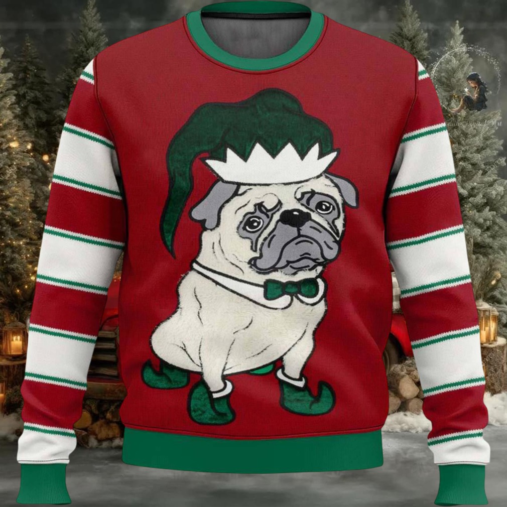 Pug Elf Christmas Ugly Sweater Pug Elf Christmas Ugly Sweater
