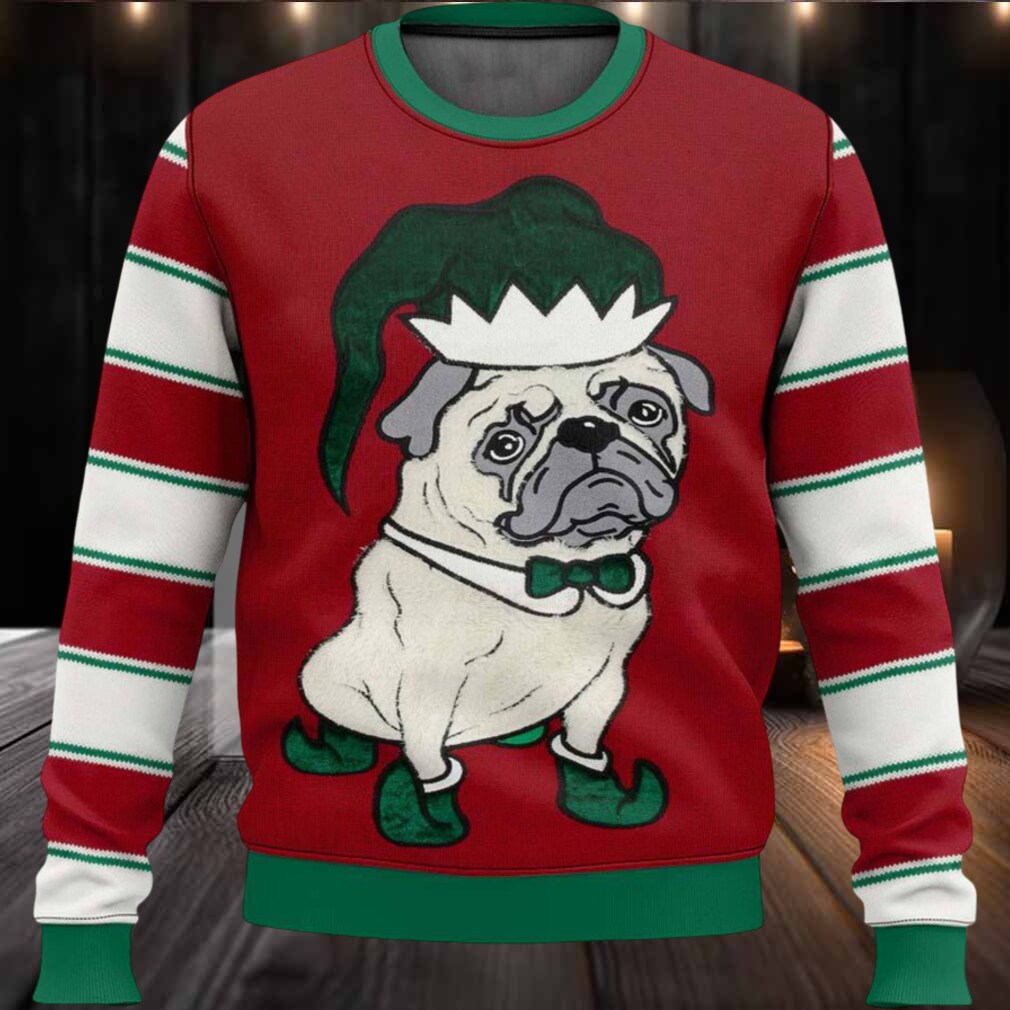 Pug Elf Christmas Ugly Sweater Pug Elf Christmas Ugly Sweater
