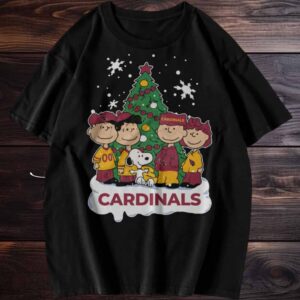 Peanuts Gang Cardinals Christmas Tree T Shirt
