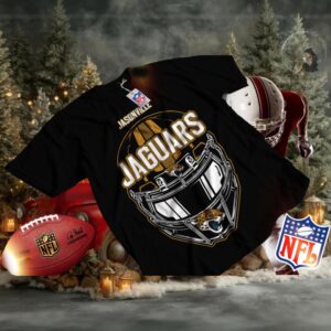 Jacksonville Jaguars NFL Black Team Helmet T Shirt