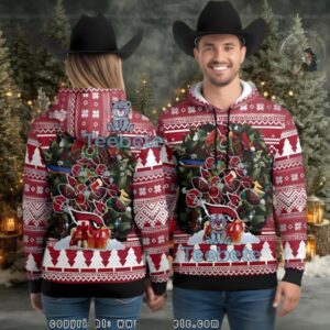 Arizona Cardinals Christmas Wreath Ugly 3D Hoodie Youth