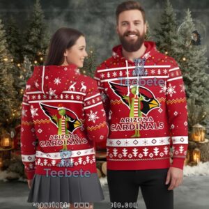 Arizona Cardinals Grinch Christmas Ugly 3D Hoodie Youth