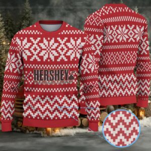 Red Fair Isle Snowflake Hennessy Ugly Christmas Sweater