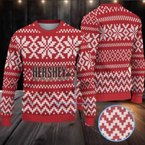 Red Fair Isle Snowflake Hennessy Ugly Christmas Sweater