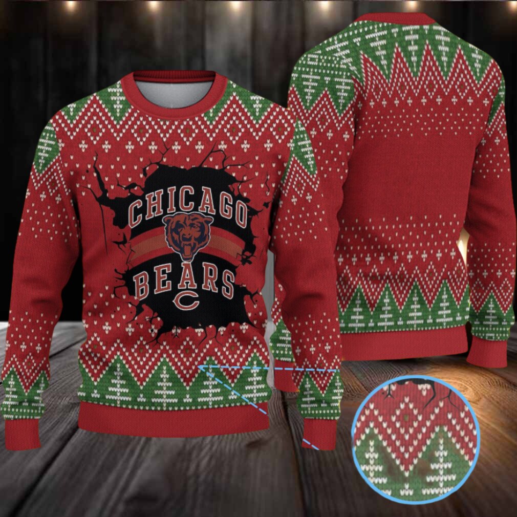 Red & Green Christmas Tree Pattern “Chicago Bears Logo Burst” Ugly Christmas Sweater Red & Green Christmas Tree Pattern “Chicago Bears Logo Burst” Ugly Christmas Sweater