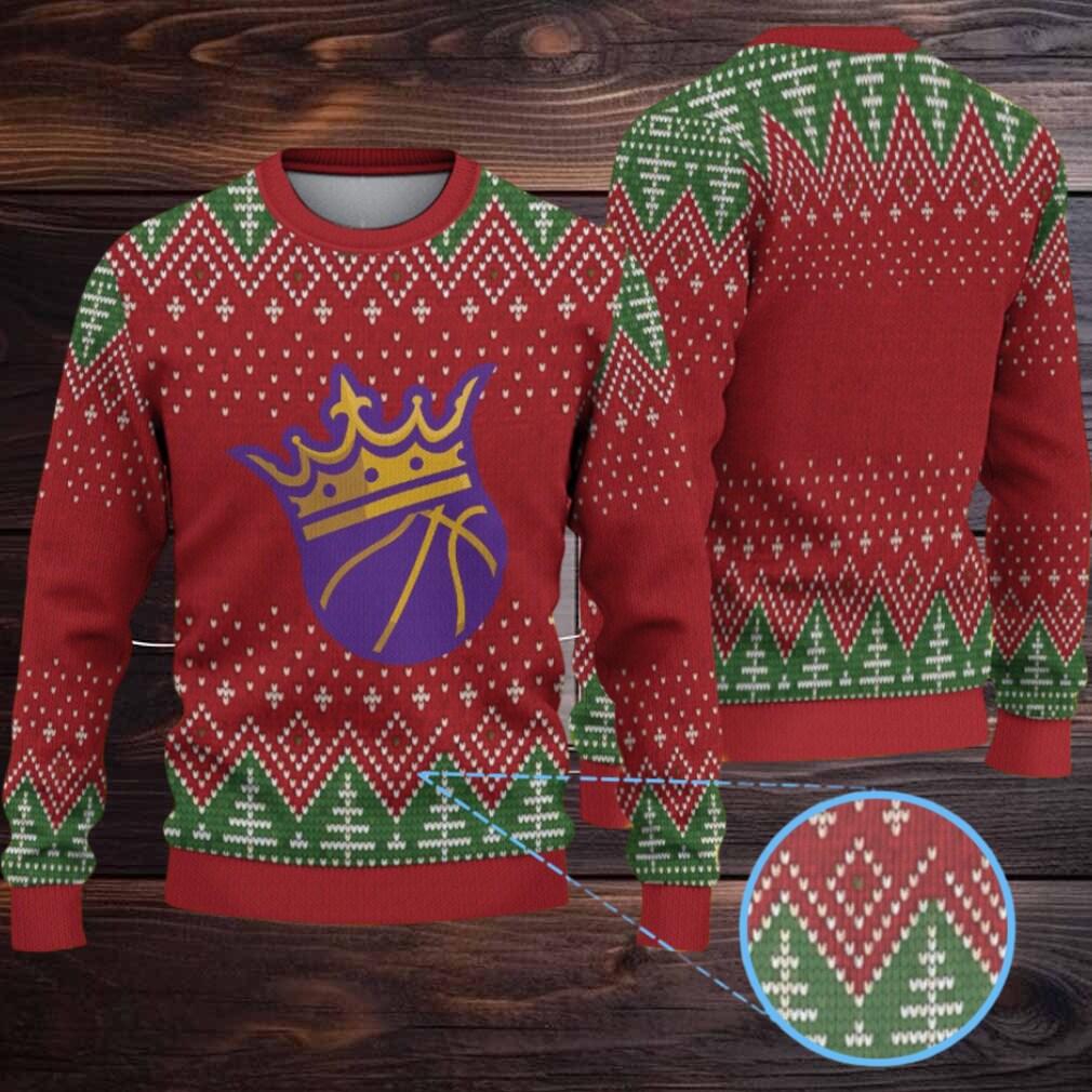 Red Green Knit Pattern “Los Angeles Lakers Crown Basketball” Ugly Christmas Sweater Red Green Knit Pattern “Los Angeles Lakers Crown Basketball” Ugly Christmas Sweater