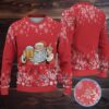Burgundy Reindeer & Snowflake Fair Isle Bacardi Ugly Christmas Sweater