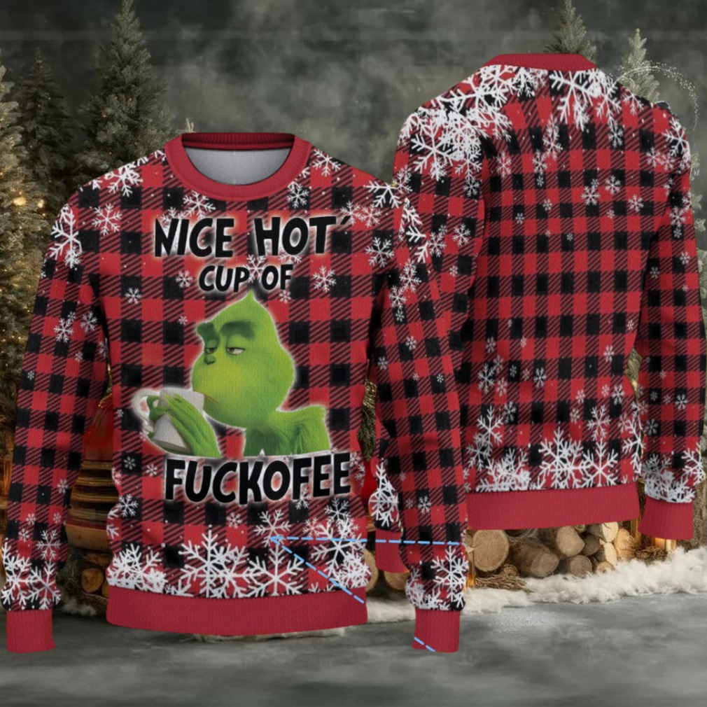 Red Plaid Coors Banquet Grinch Christmas Pattern Ugly Sweater Red Plaid Coors Banquet Grinch Christmas Pattern Ugly Sweater