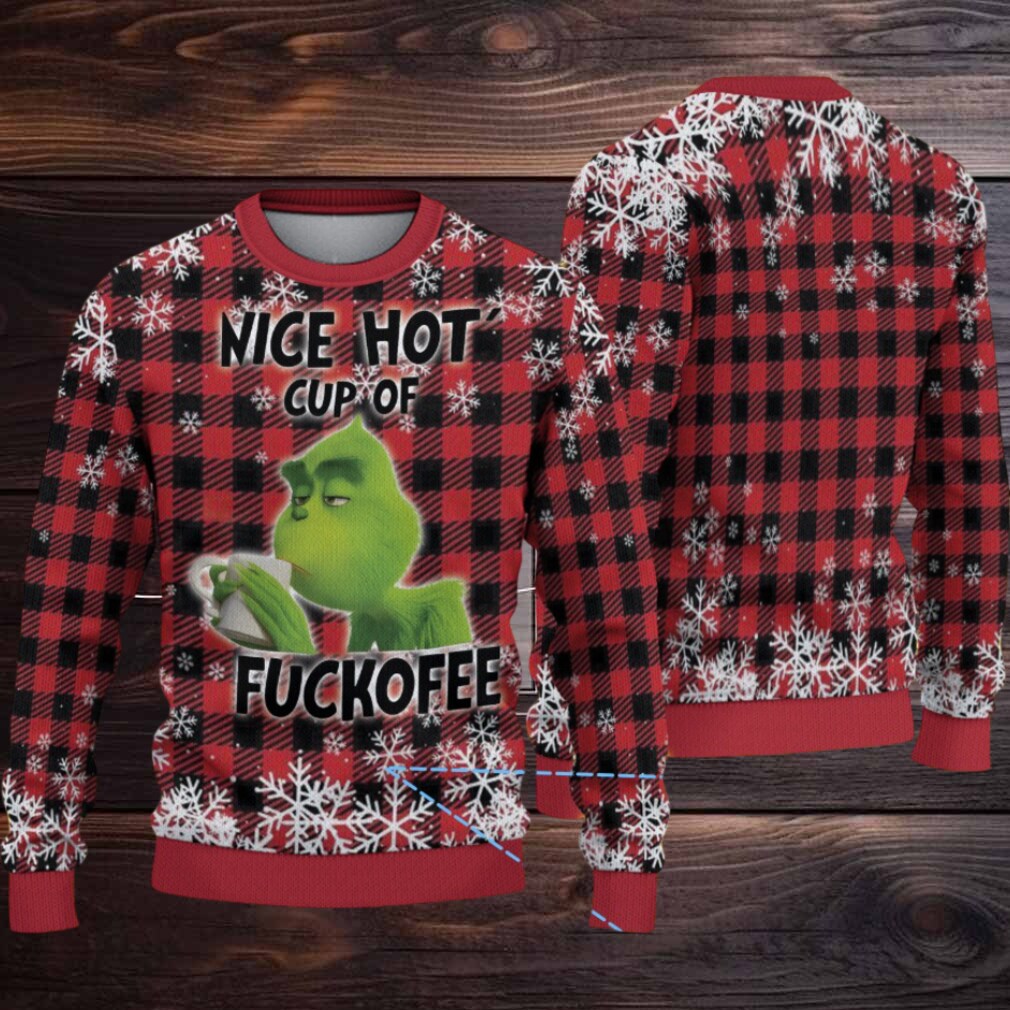 Red Plaid Coors Banquet Grinch Christmas Pattern Ugly Sweater Red Plaid Coors Banquet Grinch Christmas Pattern Ugly Sweater