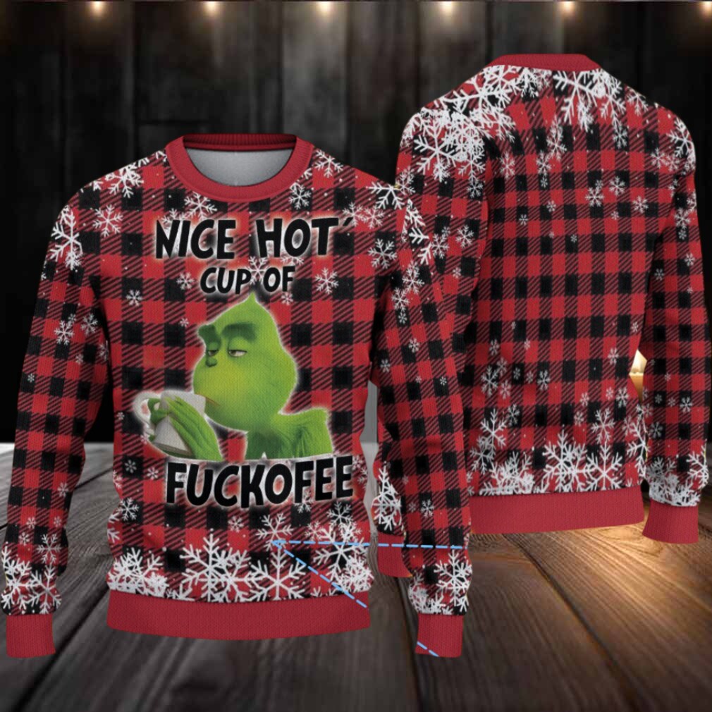 Red Plaid Coors Banquet Grinch Christmas Pattern Ugly Sweater Red Plaid Coors Banquet Grinch Christmas Pattern Ugly Sweater
