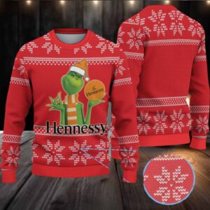 Red Snowflake Fair Isle Knit Hennessy Ugly Christmas Sweater