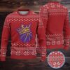 Beige & Red Knit Christmas Tree Pattern “Bad Bunny Holiday Trophy” Ugly Christmas Sweater Beige & Red Knit Christmas Tree Pattern “Bad Bunny Holiday Trophy” Ugly Christmas Sweater