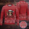 White and Red Reindeer Knit “Wu Tang Clan Yellow Logo” Ugly Christmas Sweater White and Red Reindeer Knit “Wu Tang Clan Yellow Logo” Ugly Christmas Sweater