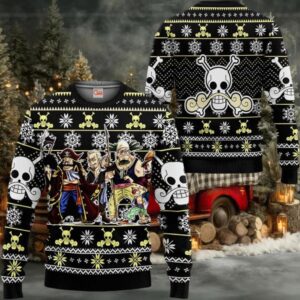 Roger Pirates Anime Xmas Gifts One Piece Ugly Christmas Sweater