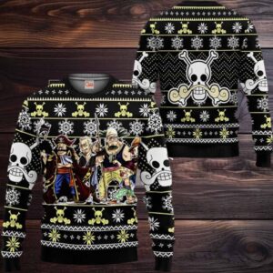 Roger Pirates Anime Xmas Gifts One Piece Ugly Christmas Sweater