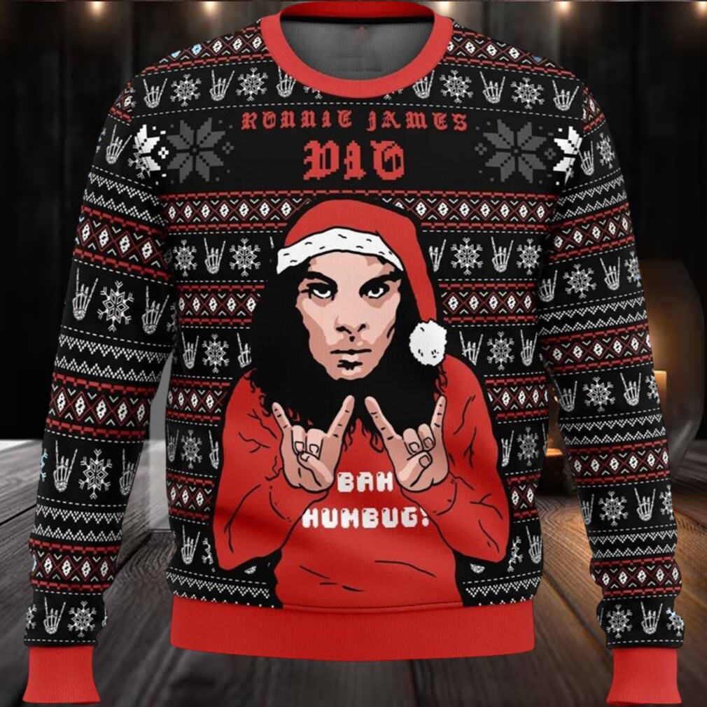 Ronnie James Dio Ugly Christmas Sweater Ronnie James Dio Ugly Christmas Sweater
