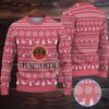 Mustard Yellow with White Holiday Icons Pattern Ugly Christmas Sweater Jagermeister Stag Logo