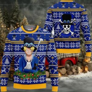 Sabo Anime Xmas Gifts One Piece Ugly Christmas Sweater