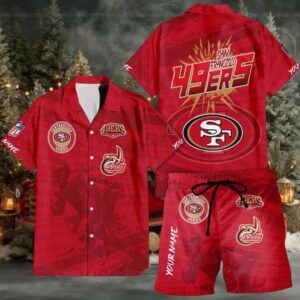 San Francisco 49ers Combo Hawaiian Shirt And Shorts San Francisco 49ers Combo Hawaiian Shirt And Shorts