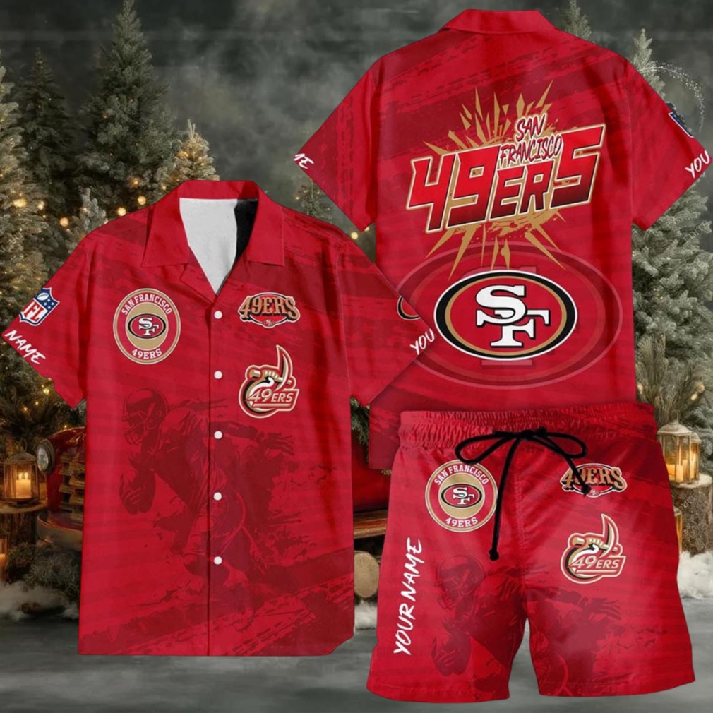 San Francisco 49ers Combo Hawaiian Shirt And Shorts San Francisco 49ers Combo Hawaiian Shirt And Shorts