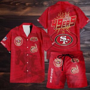 San Francisco 49ers Combo Hawaiian Shirt And Shorts