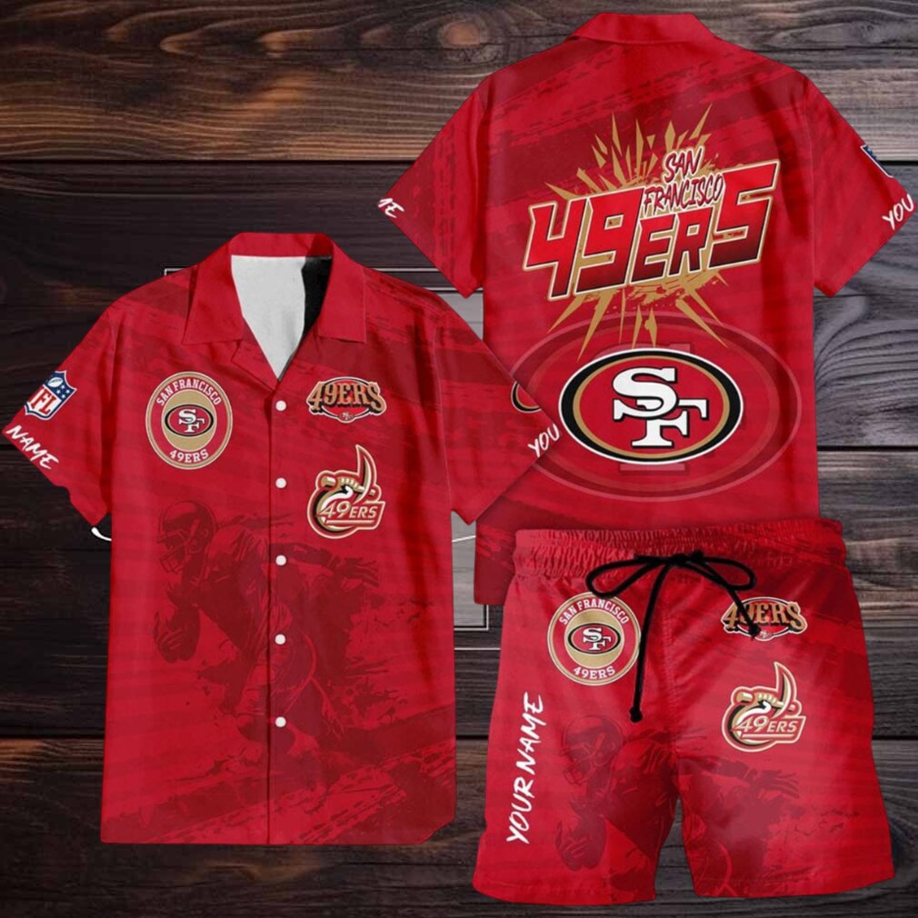 San Francisco 49ers Combo Hawaiian Shirt And Shorts San Francisco 49ers Combo Hawaiian Shirt And Shorts