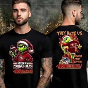 San Francisco 49ers Grinch Merry Christmas Grinchmas 2025 Personalized Football Logo Two Sided Shirt