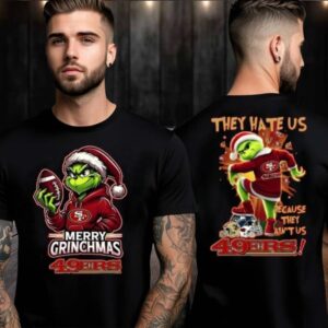San Francisco 49ers Grinch Merry Christmas Grinchmas 2025 Personalized Football Logo Two Sided Shirt
